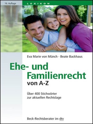 cover image of Ehe- und Familienrecht von A-Z